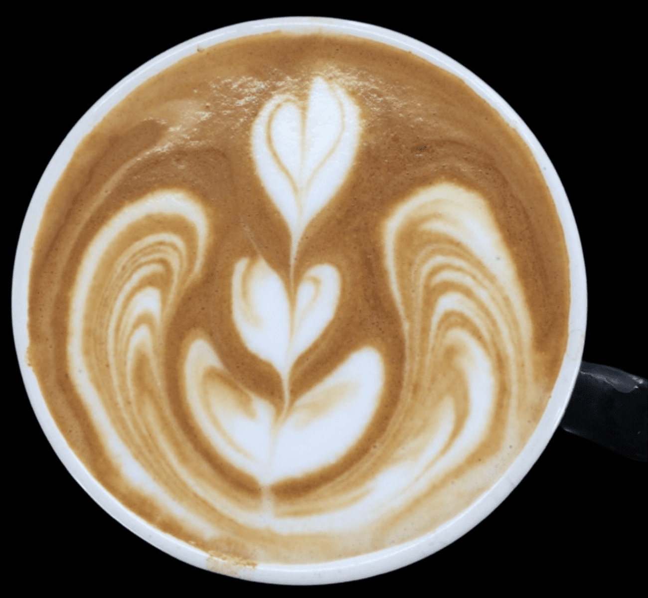 Artistic latte art in coffee