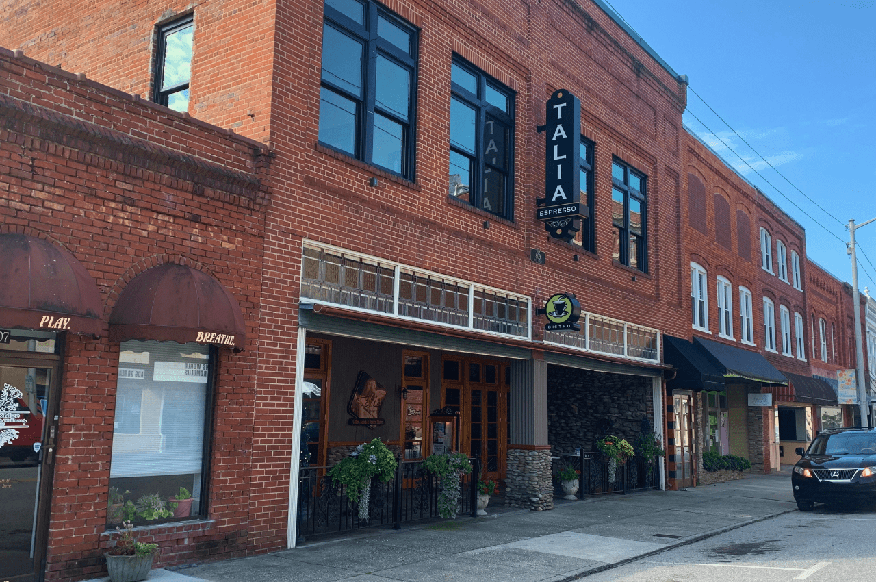 Talia Espresso Bistro sign on building